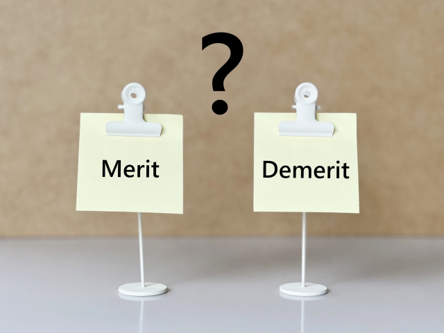 MeritとDemeritの付箋