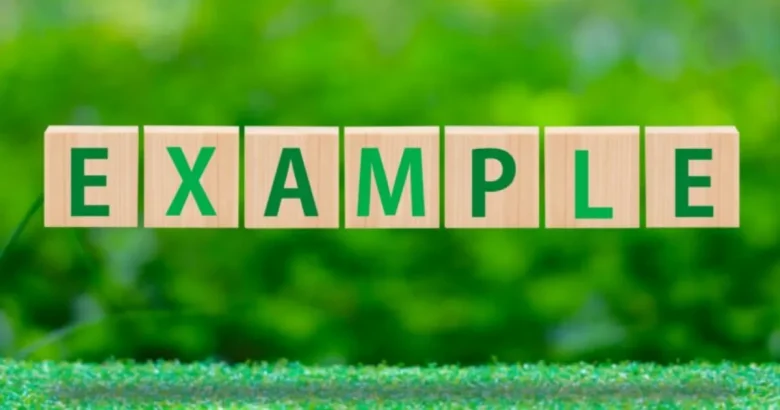 EXAMPLEと書かれたブロック