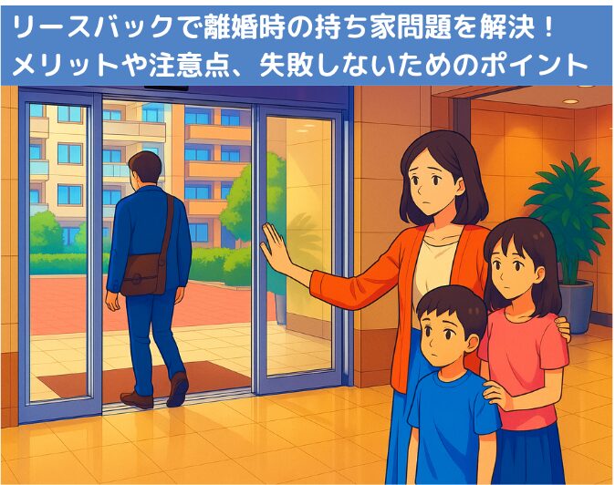 離婚で夫が家を出ていく姿を見送る家族