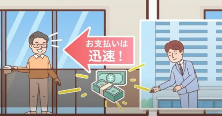 自宅を売却して現金を受け取る売主