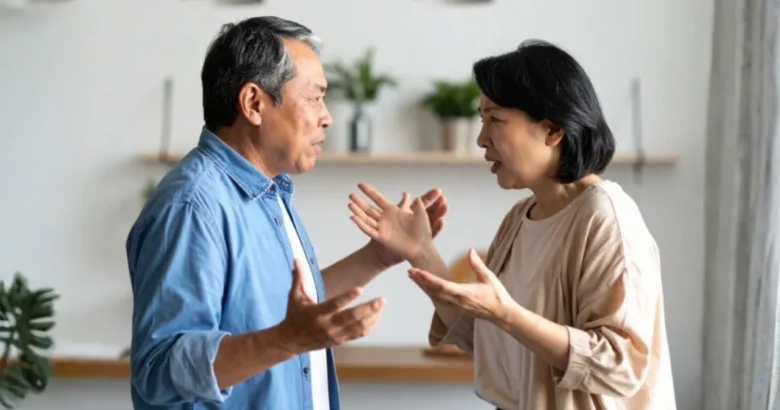 夫婦が言い争っている様子