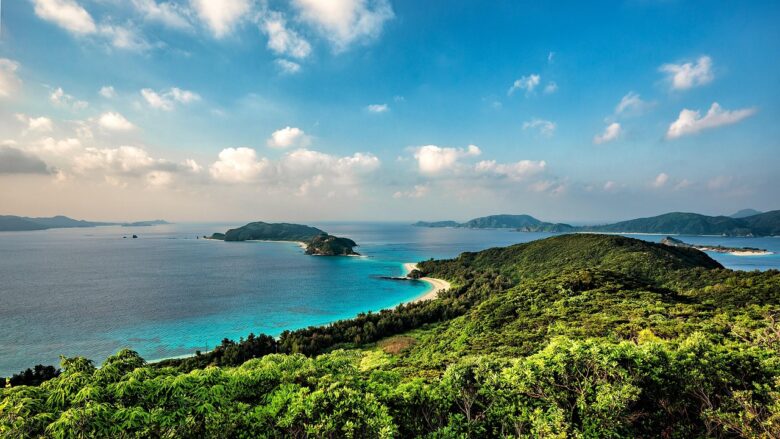 美しい海を一望できる島