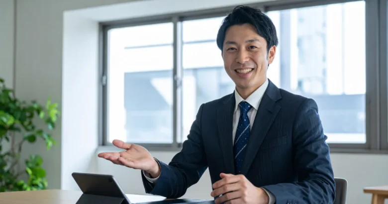 案内する不動産担当者