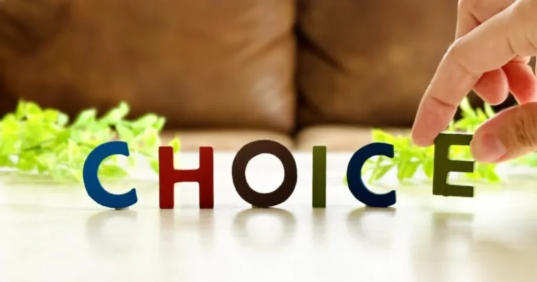 英語でCHOICEと書かれた写真
